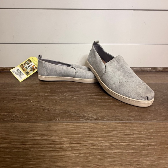 TOMS Women's NWT Deconstructed Alpargata Slip-On Casual Shoes, Gray, Size 8.5 - Picture 1 of 11